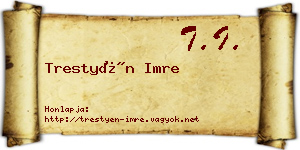 Trestyén Imre névjegykártya